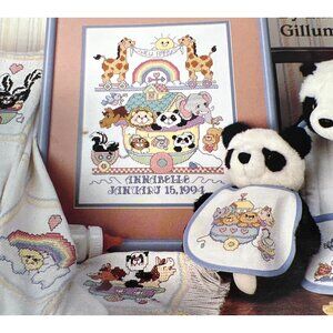 Noahs Ark Baby Cross-Stitch Patterns By Leisure Arts 19 Designs